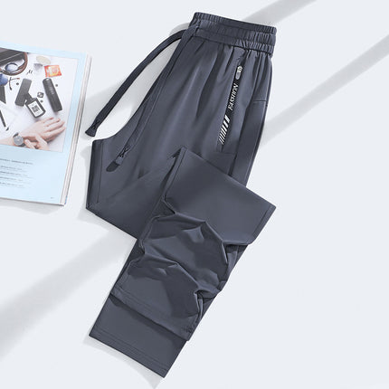 2025 Summer Explosions Ice Silk Cropped Pants Men's and Women's Couples Sports Casual Pants Sports Pants Straight Pants