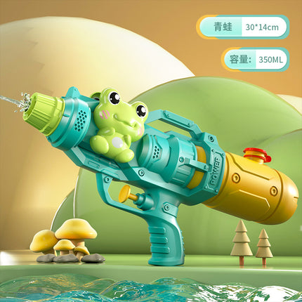 New children's water gun toy Net red double nozzle water gun pony dinosaur duck shark pull-out water gun