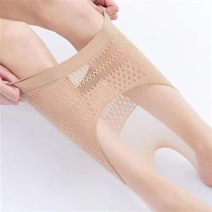 Hollow Waist Pantyhose [Mask Skin Care] 1D Seamless Ultra-Thin Ultra-Transparent Stockings for Women Bare Leg Handy Gadget