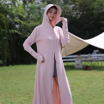 Sun Protection Clothing for Women Summer 2026 New Long Style Full-Body Slim Fit Ice Silk Beach Sun Protection Clothing Anti-Ultraviolet Sun Protection Shirt