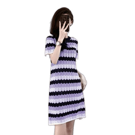 Summer New Style Small Fragrance Casual Temperament High-End Green Dress Women's Summer Gentle Ice Silk Skirt…