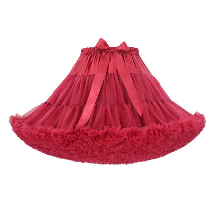 Adult Petticoat Daily Style Ultra-Puffy Nylon Lolita Cloud Petticoat Seamless Marshmallow Violent Puffy Skirt