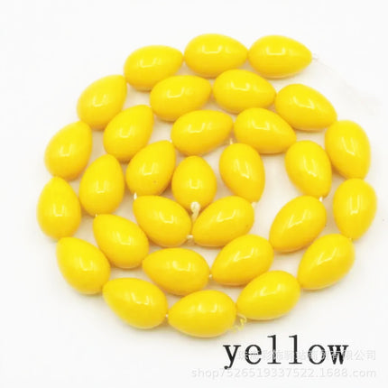 Europe and the United States in stock wholesale 9x 13mm water drop glass beads paint beads do not peel loose beads DIY jewelry accessories