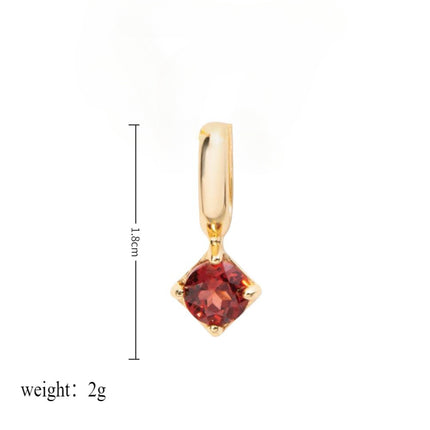 European and American Fashion Free Assembly DIY Accessories Twelve Birthstones December Birthstone Pendant Colorful Zircon Color Retention