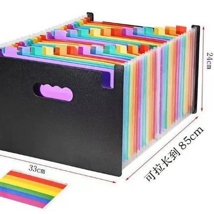 Accordion File Folder with 13/25 Compartments for Student Test Paper Classification, Edge-Bound Portable Document Bag, Test Paper Storage Bag