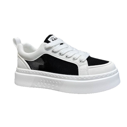 Men's Shoes 2026 New Summer Mesh Breathable Thin Sports Casual White Shoes Thick-Soled Sneakers Versatile Trendy White Shoes