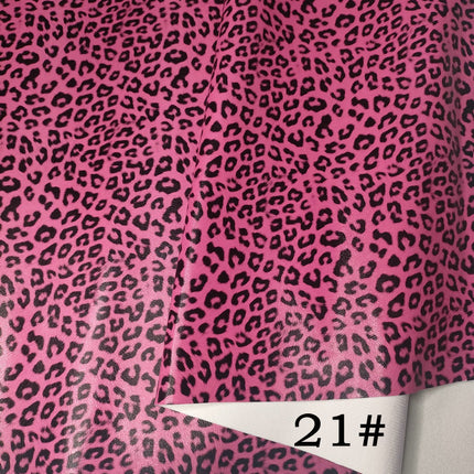Pu Leopard Print Leather Fabric Anime DIY Imitation Cotton Velvet Base Printed Crafts Home Furniture Artificial Leather Bags