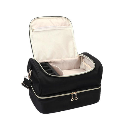 Cross-Border Amazon Cosmetic Bag Portable Storage Bag Double-Layer Lipstick Storage Bag Nail Polish Tool Storage Handbag