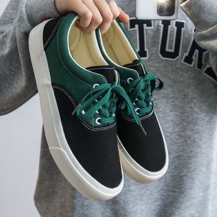Autumn New Low-Top Men's Shoes, Breathable Canvas Shoes, Trendy Versatile Letter Sneakers, Couple Casual Shoes Wholesale