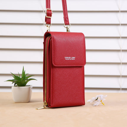 Lonny new mobile phone bag women's shoulder messenger bag Korean multi-functional ID card holder wallet