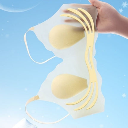 Rabbit Ear Bra for Women with Large Busts, Minimizing Effect, Vest-Style, Gathered, Wireless, Rabbit Ear Cup, Lift-Up Bra, Seamless, Thin Style