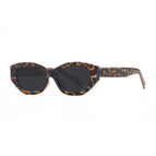 Leopard print frame gray piece / Ordinary sunglasses version