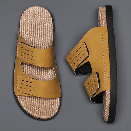 Designer 2025 Sandals for Men's Summer Outer Wear Deodorant Driver's Dual-Purpose Sandals and Slippers for Men's Genuine Leather Sports Beach Shoes