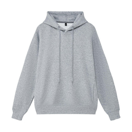 Autumn and winter heavy 380g composite cotton hooded pullover vests women's solid color tide brand loose casual couples hoodie
