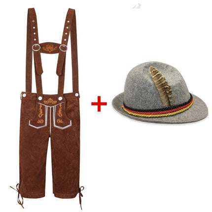 Foreign Trade Wish Hot Sale Adult Men's Beer Pants Hat suit Germany Oktoberfest Clothing Men's Clothing