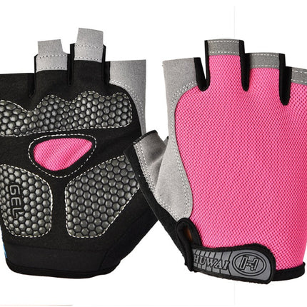 Cross-border Thin Half-finger Gloves Men's and Women's Riding Non-slip Quick-drying Sports Fitness Breathable Bicycle Gloves A01W