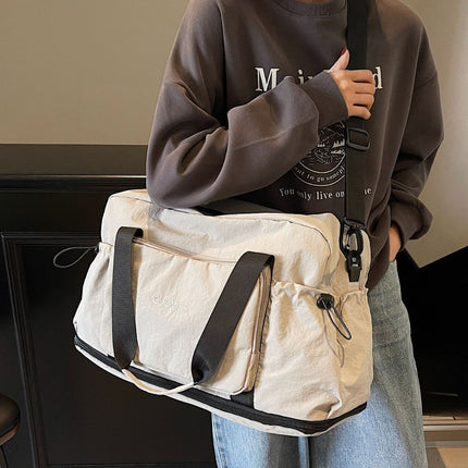 Cross-border Quick-drying Large-capacity Travel Bag Women's Expandable Dry-wet Separate Sports Fitness Bag Oxford Cloth Storage Luggage