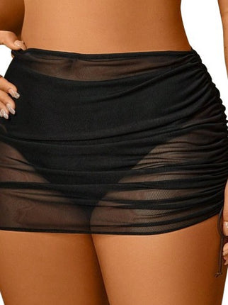 Cross-border New European and American Sexual Beach Bikini Mesh Drawstring Women's Bikini plus size Swimsuit