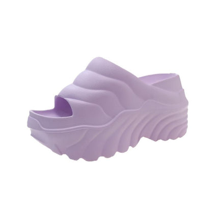 High-Heeled Slippers 2024 New Fashion Thick-Soled Internet Celebrity 10cm Women's Height-Increasing Outdoor Wear in Stock Ins European and American Style