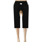 Uncovered cropped pants black / M 80 to 50kg