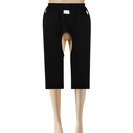 Bedridden Leg Fracture Adult Incontinence Care Open Crotch Pants Summer Autumn and Winter Cotton Men and Women's Bed Easy-to-Wear and Unisex Maternity Pants