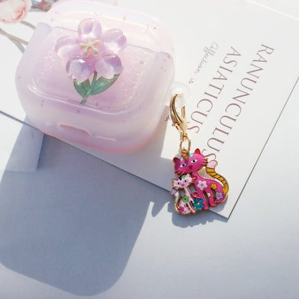 Cross-border New Parent-child Cat Pendant Classic Cat-shaped Cartoon Keychain Bag Decorative Accessories Metal Keychain