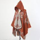 Cape with hood - caramel