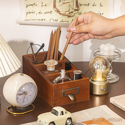 Bedside Remote Control Phone Holder Desktop Organizer Lipstick Perfume Storage Box Makeup Brush Holder Pen Holder Desk Pencil Box
