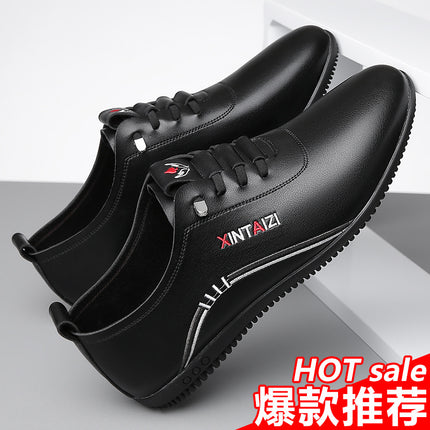 [Genuine leather] men's leather shoes 2023 new breathable deodorant white casual shoes soft bottom soft surface leather shoes for men