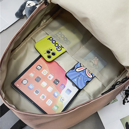 Backpack Men's and Women's Simple Large Capacity Travel Backpack Women's Casual Trendy Cool Junior High School Student Senior high school College Student Schoolbag
