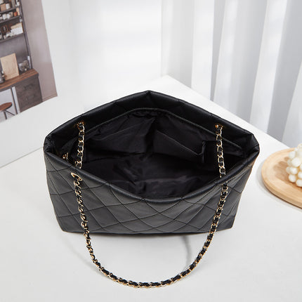 Lingge Casual Tote Bag New Retro Western Style Chain Bag Shoulder Bag Underarm Bag Simple Fashion Crossbody Bag Women's Bag