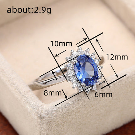 European and American Style Oval Ring, Royal High-End Ring, Temperament Props, Jewelry, Cross-Border Wholesale, Daily Matching