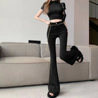 Black flared pants / S