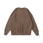 Brown-washed crew neck sweatshirt / S