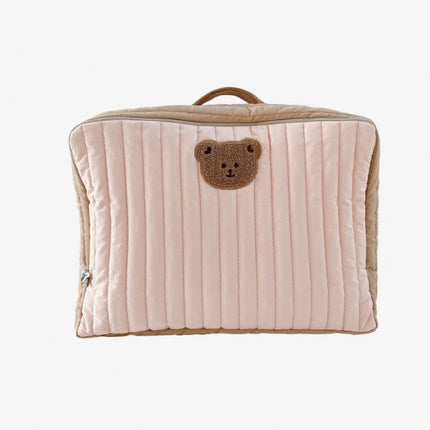 Korean Style Bear Mummy Bag Large Capacity Multi-function Storage Bag Baby Going Out Portable Mother and Baby Bag Portable Luggage Bag