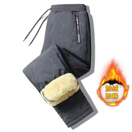 Construction Site Wear-Resistant Fleece-Lined Casual Pants Men's Cashmere Pants Loose Sports Pants Autumn and Winter Thickened Large Size Sweatpants