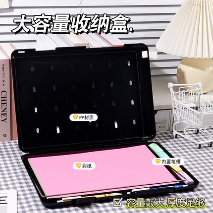 Multi-function folder for students easy to carry storage pad multi-color optional tablet test paper storage box