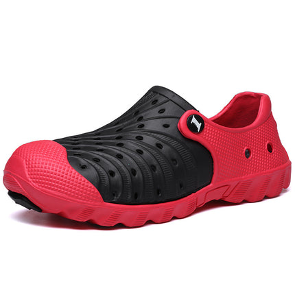 Hole Shoes Men's Summer Baotou Sandals and Slippers Dual-use plus size All-match Soft-soled Garden Shoes Outer Wear Beach Shoes Men's Sandals
