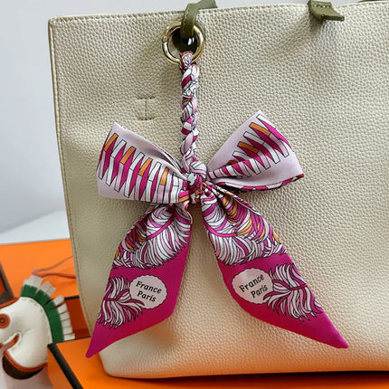 High-grade Handbag Handle Ribbon Bag Handle Handle Accessories Silk Scarf Handbag Tie Bag with Decorative Ribbon Pendant