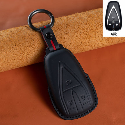 Suitable for Changan head layer cowhide key cover Escape cs75cs35cs55PLUS Auchan X5X7 UNI genuine leather
