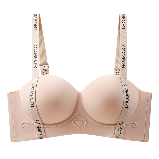 Southeast Asia Cross-Border Peach Heart Half-Cup Small Bust Push-Up Bra Without Underwire for Women, Anti-Sagging and Side Breast Gathering Bra