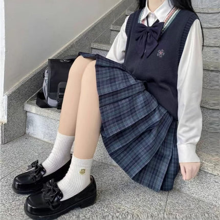 Vivienne Genuine JK Dress Student Japanese School Long Dress Female Orthodox Short Skirt Japanese JK Uniform