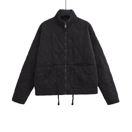 Za Cross-Border Women's Clothing Wholesale European and American Style Fashionable Versatile Loose Stand-Up Collar Tencel Cotton Jacket 4088242