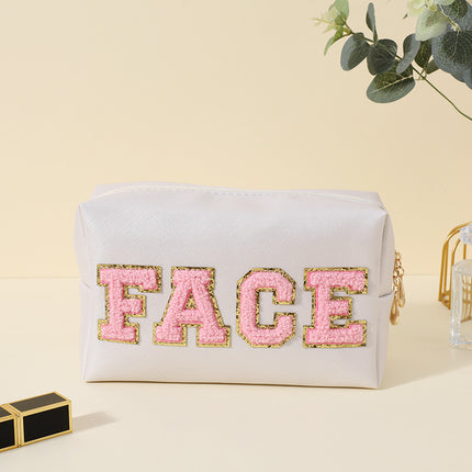 Ins Style Simple New Cosmetic Bag Women Hand Portable Square Waterproof Simple Travel Toiletry Storage Bag