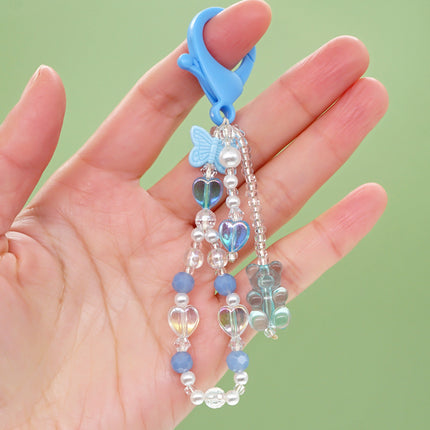 Factory direct supply handmade beaded mobile phone lanyard bluetooth speaker lanyard flashlight fan selfie stick U disk sling
