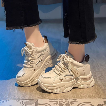 Women's Dad Sneakers with Hidden Height Increase, New Autumn Style, Thick-Soled, Versatile, Slimming, Casual Sports Shoes, Professional Shoes