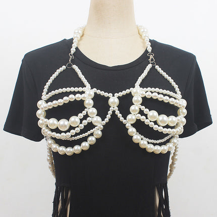 Sexy Chest Chain Sexy Underwear Body Chain Women's Perspective Metal Bra Clavicle Necklace