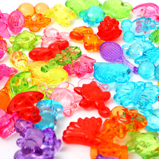 Jin Pack Children's Gem Toy Colorful Treasure Diamond Crystal Plastic Acrylic Handmade Beads Princess Girl's Birthday
