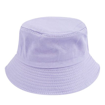Cross-border pure cotton fisherman hat wholesale Japanese solid color face small bucket hat men's and women's light plate basin hat embroidered logo