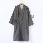 Men's Gray White Dot Nightgown / M